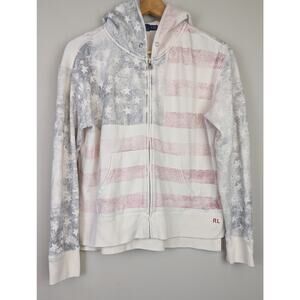 Polo Ralph Lauren Faded American Flag Hoodie Jacket M